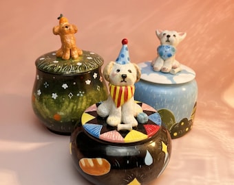 Handmade Custom Pet Urn With Custom Pet Figure Doll Pet Memorial