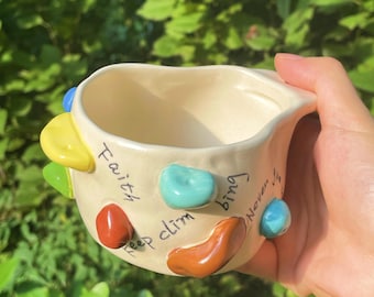 Custom Handmade Ceramic Rock Climbing Mug