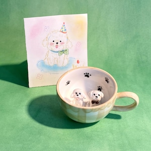 Custom Pet Mug Pet Figure Mug Handmade Ceramic Gift For Pet Lovers Birthday Gift Anniversary Gift For Her Pawow Mug