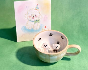 Custom Pet Mug, Handmade Ceramic Dog Lover Gift
