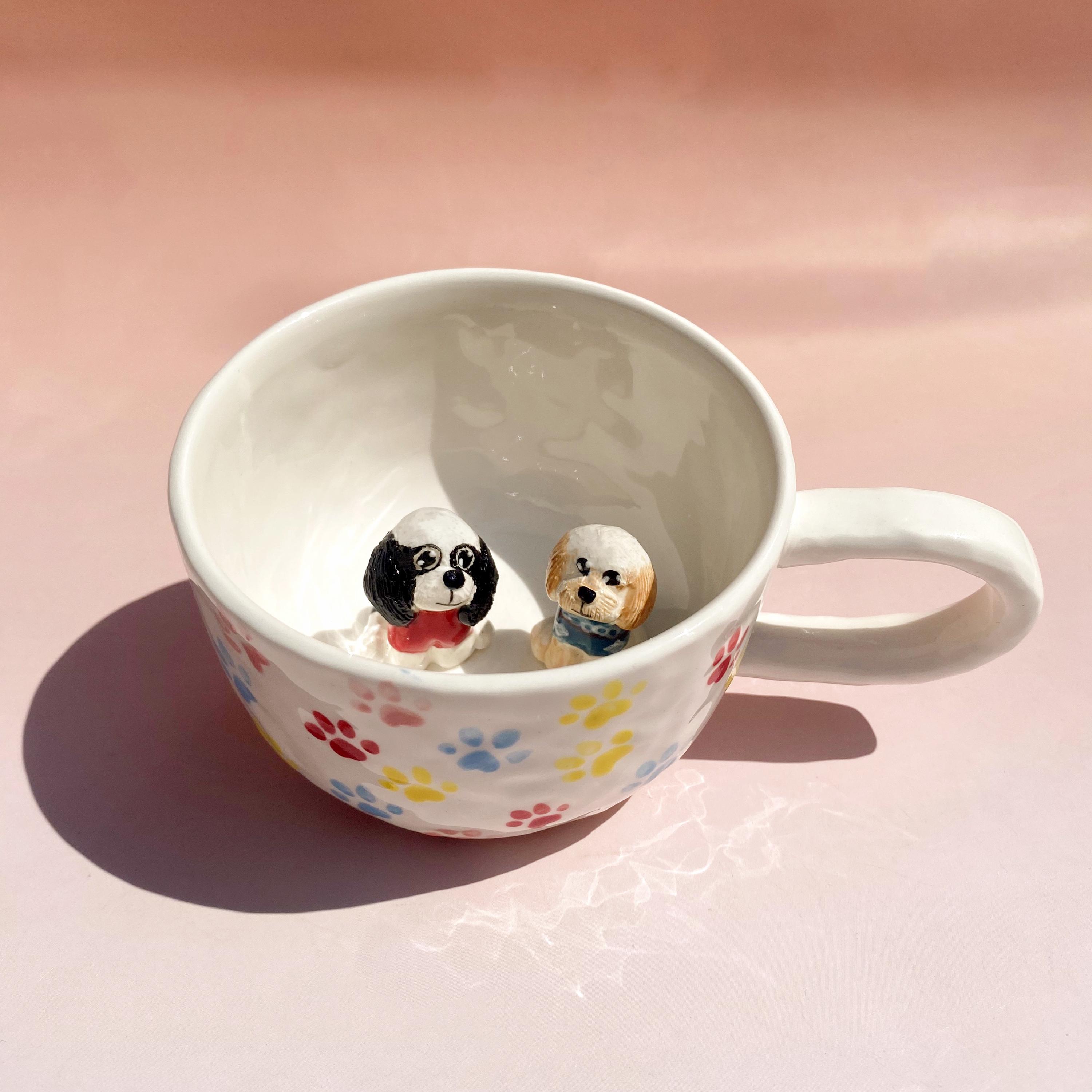 Custom Pet Mug American Staffordshire Terrier Big Capacity Personalised Mug Handmade Ceramic Gift For Pet Lovers Peekaboo Coffee Mug