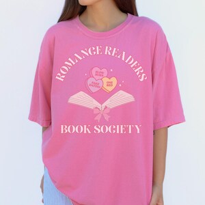 Romance Readers Book Society T-Shirt, Bookish Gift For Her, Spicy Books, Smut Shirt Gift, Book Tropes T-Shirt, Light Academia Book Lover