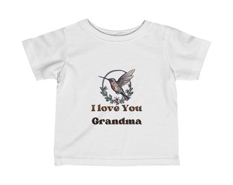 Je t'aime grand-mère - T-shirt en jersey pour bébé