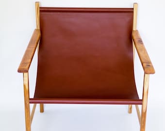 Minimalist Leather Lounge Chair | Lounge Chair | Leather Chair | Brown Leather Chair | OG Chair