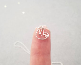 Sterling Silver Sloth Necklace