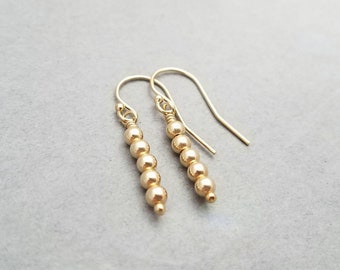 Gold Filled Beaded Earrings