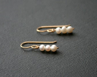 14k Gold Filled Earrings with Freshwater Pearls