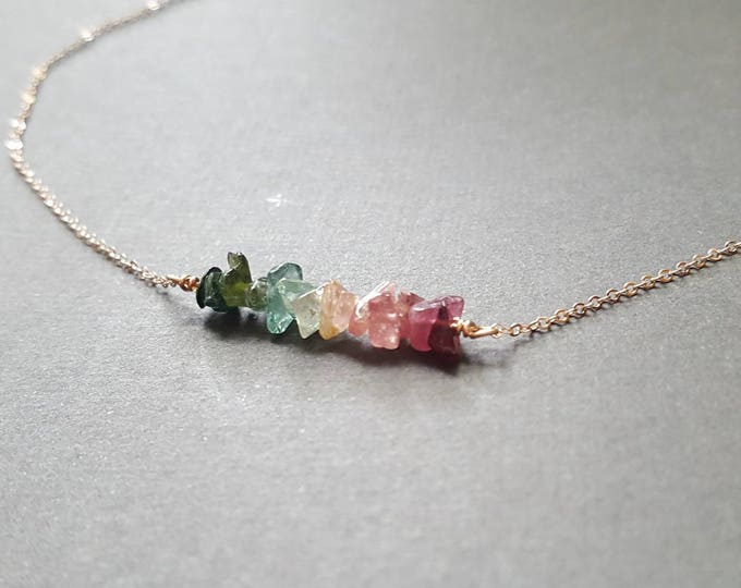 Watermelon Tourmaline Necklae