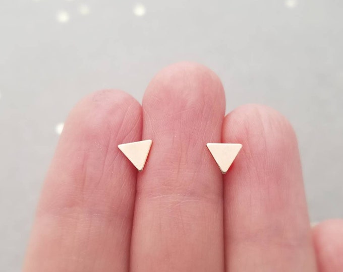 14k Gold Filled Triangle Earrings