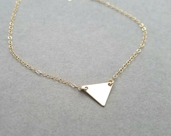 Gold Filled Triangle Necklace