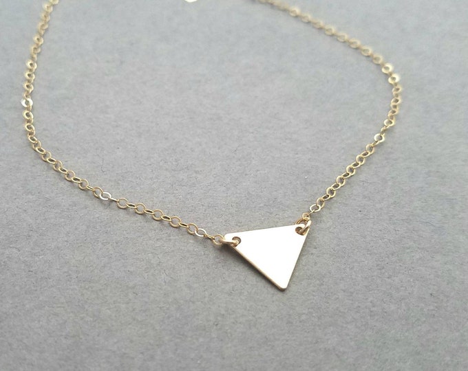 Gold Filled Triangle Necklace
