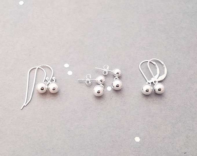 Sterling Silver Ball Earrings