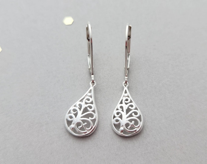 Filigree Teardrop Earrings