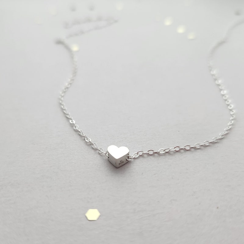 Silver Heart Necklace - Etsy