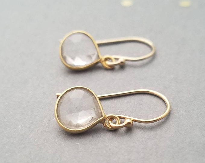 Teardrop Quartz Earrings