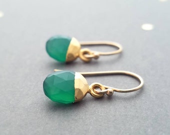 Green Onyx Earrings