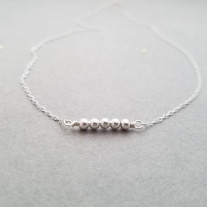 Simple, tiny, sterling silver necklace image 4