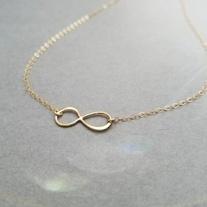 Infinity Necklace, 14k Gold Filled