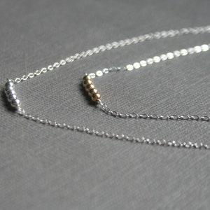 14k Gold Filled beads on Sterling Silver chain