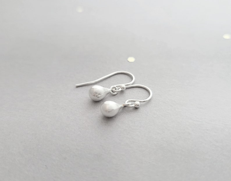 Sterling Silver Teardrop Earrings Small Earrings Simple Silver Earrings french wire or leverback Small French Wire