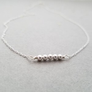 Simple, tiny, sterling silver necklace image 2