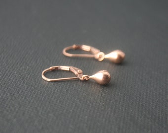 Rose Gold Teardrop Earrings
