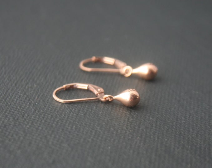 Rose Gold Teardrop Earrings