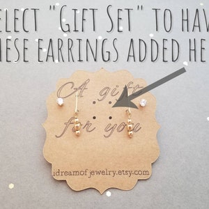 Tiny Sterling Silver post earrings- round CZ crystals 4mm post with 6mm dangle immagine 8