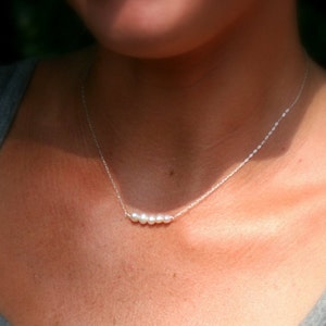 Sterling silver necklace wtih freshwater pearls image 4