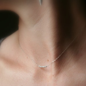 Simple, tiny, sterling silver necklace image 1