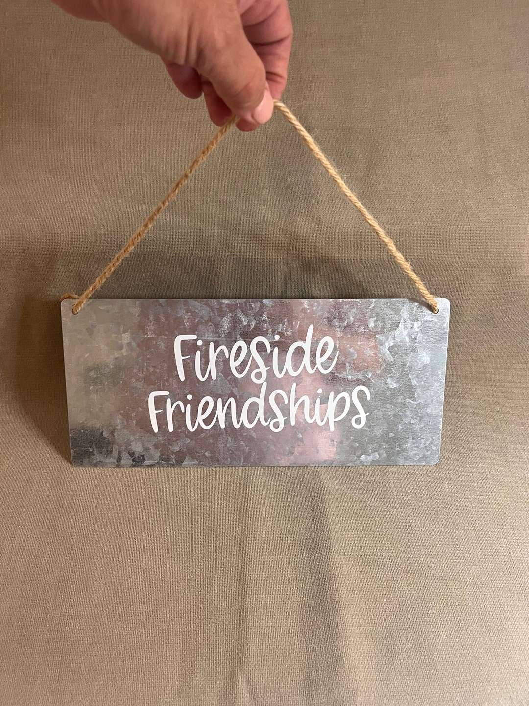 Fireside Friendships Metal Sign - Etsy