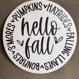 Hello Fall Sign