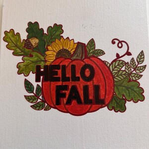 Hello Fall canvas decor