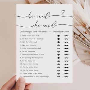 Jeu TÉLÉCHARGEMENT IMMÉDIAT, jeux de douche nuptiale, jeux de cartes, jeux d&#39;enterrement de vie de jeune fille, enterrement de vie de jeune fille, jeu de brunch, mariée ou marié
