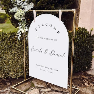 Wedding Welcome Sign Template, ARCHED Welcome Wedding Sign, Minimalist Wedding Welcome Sign, Modern Wedding Signs, Arch Wedding Sign