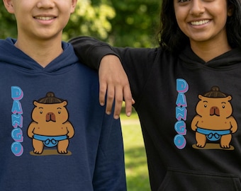Sudadera con capucha DANGO Sumo Capybara / Sudadera infantil para relajarse