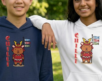 Samurai Capybara Hoodie |  Children's chill Hoodie