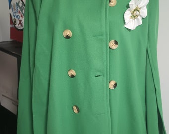 Mantella lunga fino alla vita verde Iota