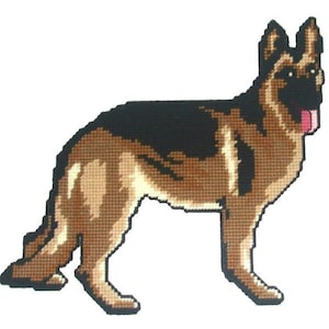 German Shepherd Wall Hanging Plastic Canvas PDF PATTERN ONLY  **Not Finished Product**