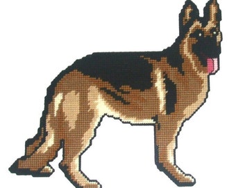 German Shepherd Wall Hanging Plastic Canvas PDF PATTERN ONLY  **Not Finished Product**