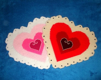 Heart Doilies Wall Hanging Plastic Canvas PDF PATTERN ONLY  **Not Finished Product**