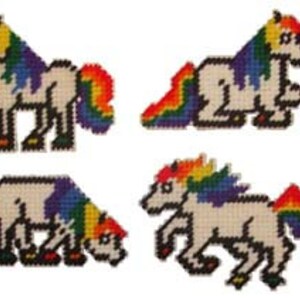 Rainbow Pony Signature Series Emblem Set Plastic Canvas PDF PATTERN ONLY  **Not Finished Product**