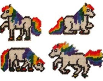 Rainbow Pony Signature Series Emblem Set Plastic Canvas PDF PATTERN ONLY  **Not Finished Product**