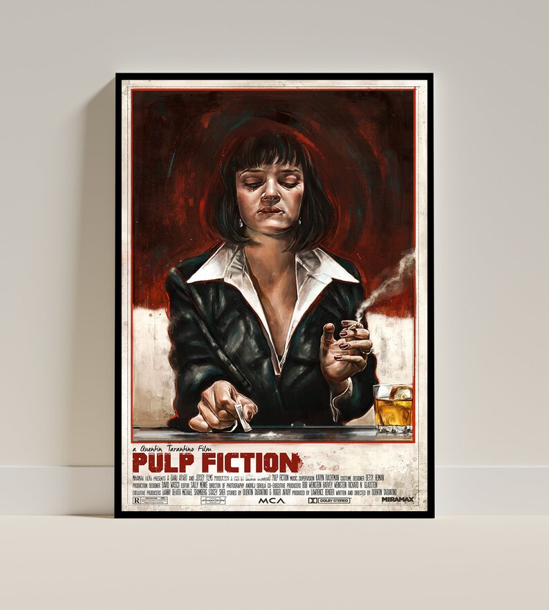 PULP FICTION repo movie poster 1994 Action Crime Quentin Tarantino 24 x 36 in PULP FICTION repo movie poster 1994 Action Crime Quentin Tarantino 24 x 36 in