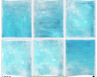 Distressed Blues Digital Prints Instant Download Set of 6 - 8.5 x 11 inch Printable Papers JPEG & PDF Commercial Use 1722