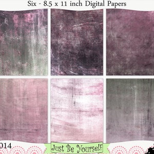 Shabby verde Borgogna e rosa stampe digitali Download immediato Set di 6 - 8,5 x 11 pollici carte stampabili JPEG e PDF uso commerciale 2014