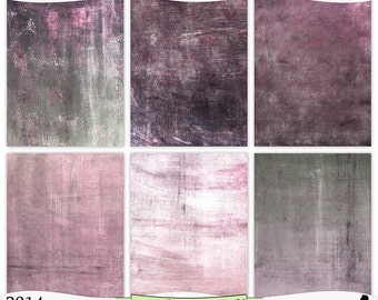 Shabby Green Burgundy and Pink Digital Prints Instant Download Set of 6 - 8.5 x 11 inch Printable Papers  JPEG & PDF Commercial Use 2014