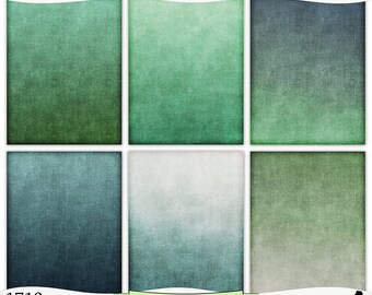 Shabby Green Hues Digital Art Prints Instant Download Set of 6 - 8.5 x 11 inch Printable Papers JPEG & PDF Commercial Use 1710