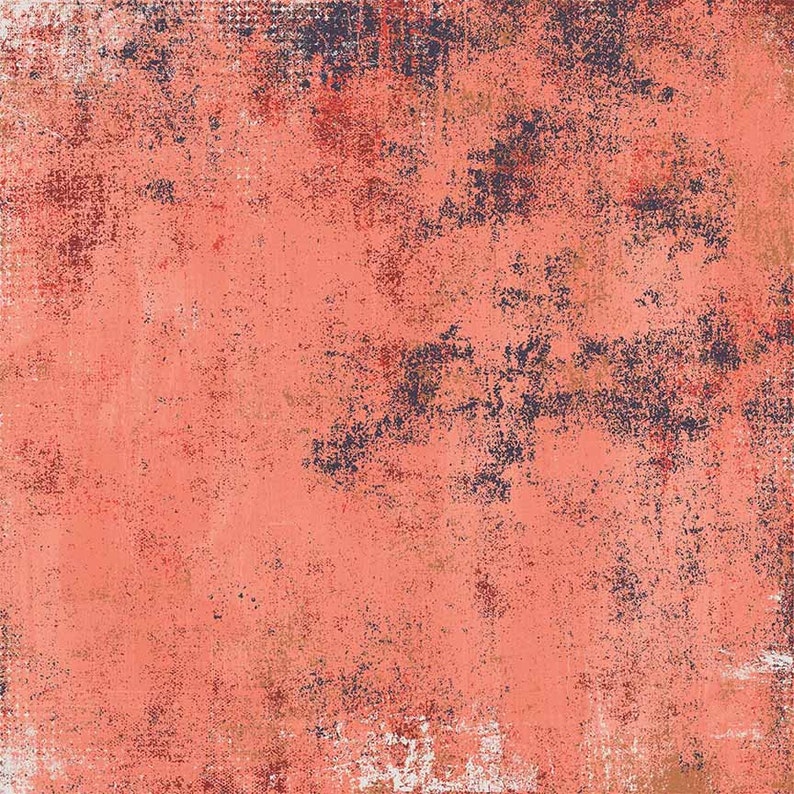 May include: Abstract background with a textured, distressed look. The background is primarily a light coral color with dark blue and white speckles throughout.