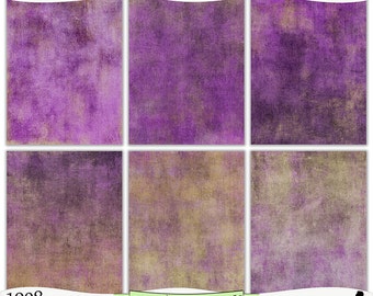 Grungy Purple and Beige Painted Digital Prints Instant Download Set of 6 - 8.5 x 11 inch Printable Papers JPEG & PDF Commercial Use 1908